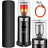 Gas heater 11 kW glass, patio, garden heater with regulator hose and cover