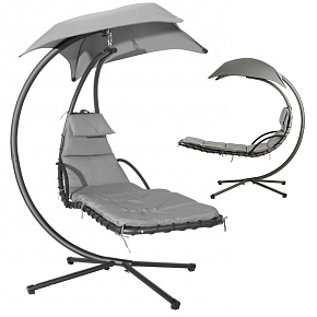 Garden lounger swing, hammock, hanging chair, basket, gray, MultiGarden