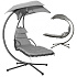 Garden lounger swing, hammock, hanging chair, basket, gray, MultiGarden