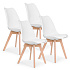 Set of 4 living room dining room chairs with a cushion eco-leather ModernHome