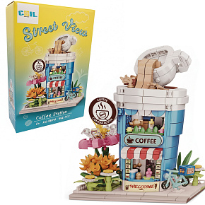 Stavebnice kostek sada kavárna 552 ks. prvky