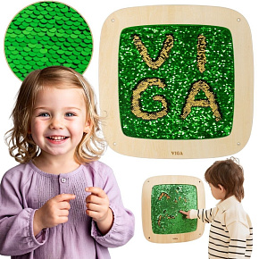 VIGA Nástěnný panel s aktivitami s flitry VIGA Nástěnný panel s aktivitami s flitry
