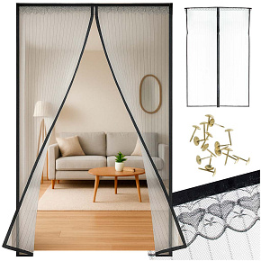 Síť proti hmyzu magnetická na dveře 160x230 cm ČERNÁ Síť proti hmyzu magnetická na dveře 160x230 cm ČERNÁ