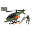 Vojenská sada helikoptéra/vrtulník+voják s doplňky plast v krabici 27x18x12cm