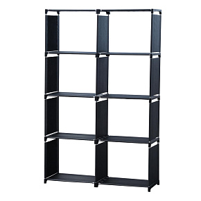 Herzberg HG-03343: 8vrstvá multifunkční knihovna a úložný regál (85x125cm) - Černá Herzberg HG-03343: 8vrstvá multifunkční knihovna a úložný regál (85x125cm) - Černá