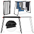 Standing Clothes Drying Rack Extendable Telescopic 19 Meters Foldable Black