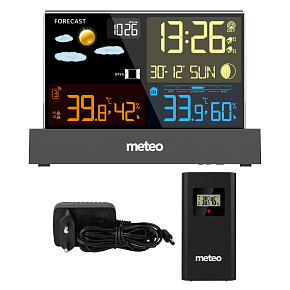 METEO SP110C weather station with DCF, black METEO SP110C weather station with DCF, black