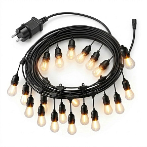 Garden string lights garland 20x LED 20 m, outdoor lights 9W