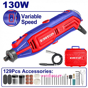 Přímá bruska 130W 129ks příslušenství Přímá bruska 130W 129ks příslušenství
