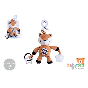 Srneček babyted chrastítko plyš 30cm závěs na postýlku/kočárek na kartě v sáčku 0m+