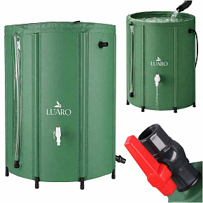 Nádoba LUARO nádrž na dešťovou vodu s kohoutkem sud na dešťovou vodu skládací 500 litrů Nádoba LUARO nádrž na dešťovou vodu s kohoutkem sud na dešťovou vodu skládací 500 litrů