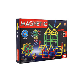 Magnetická stavebnice 148ks plast/kov v krabici 30x22x4cm Magnetická stavebnice 148ks plast/kov v krabici 30x22x4cm