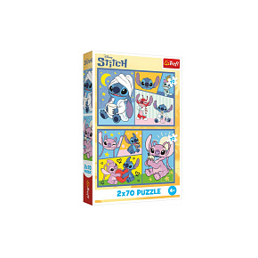 Puzzle 2x70 Lilo&Stitch - Se Stitchem není nuda 27,5x18cm v krabici 19x29x4cm