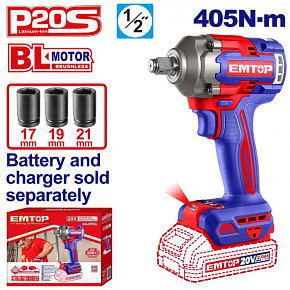 Aku rázový utahovák 20V 405Nm 1/2" solo Aku rázový utahovák 20V 405Nm 1/2" solo