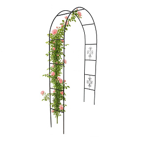 Zahradní kovová pergola oblouk držák na růže květiny popínavé rostliny 240 cm zelená