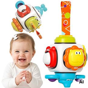 WOOPIE BABY Smyslová kostka 6v1 - Zvířátka WOOPIE BABY Smyslová kostka 6v1 - Zvířátka
