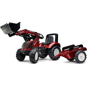 FALK Šlapací traktor Valtra S4 s lžící a přívěsem 3-7 let
