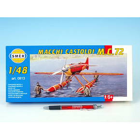 Model Macchi Castoldi M.C.72 1:48 17,5x19cm v krabici 31x13,5x3,5cm