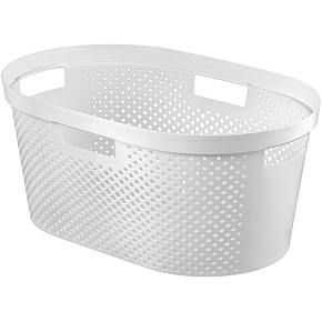 Koš na čisté prádlo INFINITY 40L bílý puntíky Koš na čisté prádlo INFINITY 40L bílý puntíky