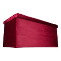 Puf s úložným prostorem pod sedákem, otevírací, skládací, velurový 77x38x37 cm vínový