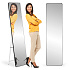 Large standing rectangular mirror, narrow frame, 148 cm
