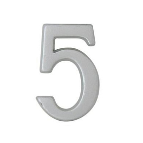 Číslice SP 5cm chrom-satén 5 Číslice SP 5cm chrom-satén 5