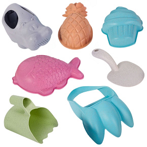 WOOPIE GREEN Sada na písek s drápy 7 ks. BIODEGRADABILNÍ ORGANICKÝ MATERIÁL