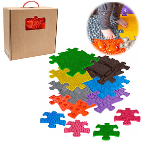 WOOPIE Mata Senzorická Ortopedická Puzzle 7 ks + 4 malé