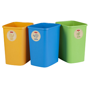 Set košů na tříděný odpad 3x25L Set košů na tříděný odpad 3x25L