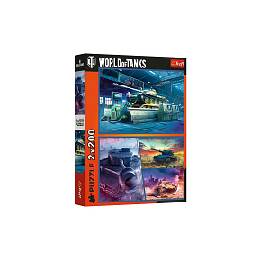 Puzzle 2v1 World of tanks 2x200 dílků 41x27,5cm v krabici 26x34x4,5cm Puzzle 2v1 World of tanks 2x200 dílků 41x27,5cm v krabici 26x34x4,5cm