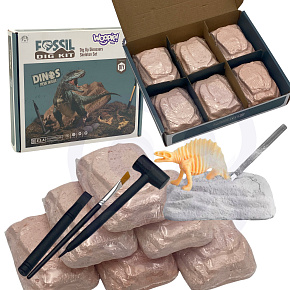 WOOPIE Výkop 6v1 Dinosaurus Kostra Malý Archeolog 6 ks.