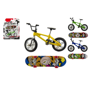 Kolo + skateboard prstový šroubovací plast 10cm mix druhů na kartě