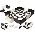 Pěnová vzdělávací podložka puzzle 114 x 114 x 1 cm černá 25 dílů