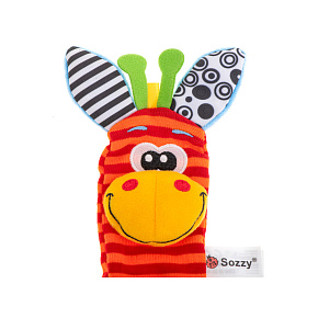 Chrastítko hračka ponožky na nožky chodidla 2ks.