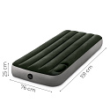 Nafukovací matrace 191x76x25 cm jednolůžková s vestavěnou nožní pumpou INTEX 64760