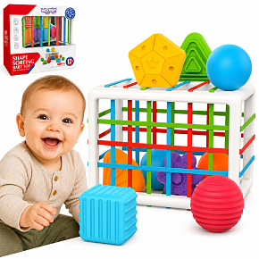 WOOPIE BABY Elastická Senzorická Kostka Třídič pro Děti Barevné Tvary 13 ks. WOOPIE BABY Elastická Senzorická Kostka Třídič pro Děti Barevné Tvary 13 ks.