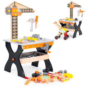 Wooden workshop for children tool table ECOTOYS
