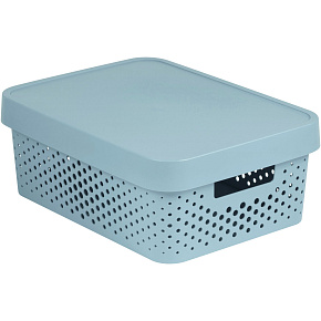 Úložný box INFINITY 11l s víkem šedý putníky