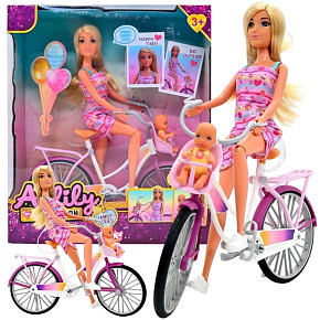 WOOPIE ROYAL Panenka Lily Cyklistka Miminko v Cyklosedačce