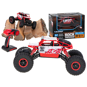 Dálkově ovládané auto na RC ovladač RC Rock Crawler HB 2,4GHz 1:18 červené