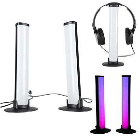 LED herní stolní lampička RGB sloupky na dálkové ovládání sada 2 kusy LED herní stolní lampička RGB sloupky na dálkové ovládání sada 2 kusy