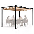 Pergola ogrodowa tarasowa 3x4 m stalowa altana zadaszenie beżowa MultiGarden