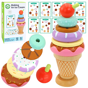 WOOPIE GREEN Dřevěná Zmrzlina Skládačka Montessori Cukrárna 12 ks FSC WOOPIE GREEN Dřevěná Zmrzlina Skládačka Montessori Cukrárna 12 ks FSC