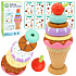 WOOPIE GREEN Dřevěná Zmrzlina Skládačka Montessori Cukrárna 12 ks FSC