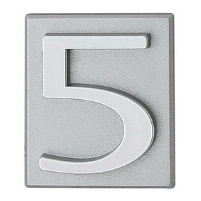 Číslice INV stříbrná 5