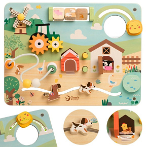 CLASSIC WORLD Dřevěná Manipulační Tabule Aktivity Farma CLASSIC WORLD Dřevěná Manipulační Tabule Aktivity Farma