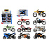 Motorka Bburago kov/plast 11-12cm 1:18 mix druhů v krabičce 17x11x7cm