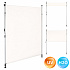 Clamp tension awning roll-up blind with crank height adjustment, beige, MultiGarden