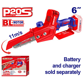 Aku prořezávací řetězová pila 20V 15cm solo