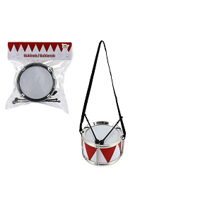 Buben/Bubínek plast 16x10cm s popruhem a paličkami v sáčku